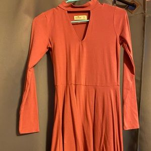 Long sleeve pink dress